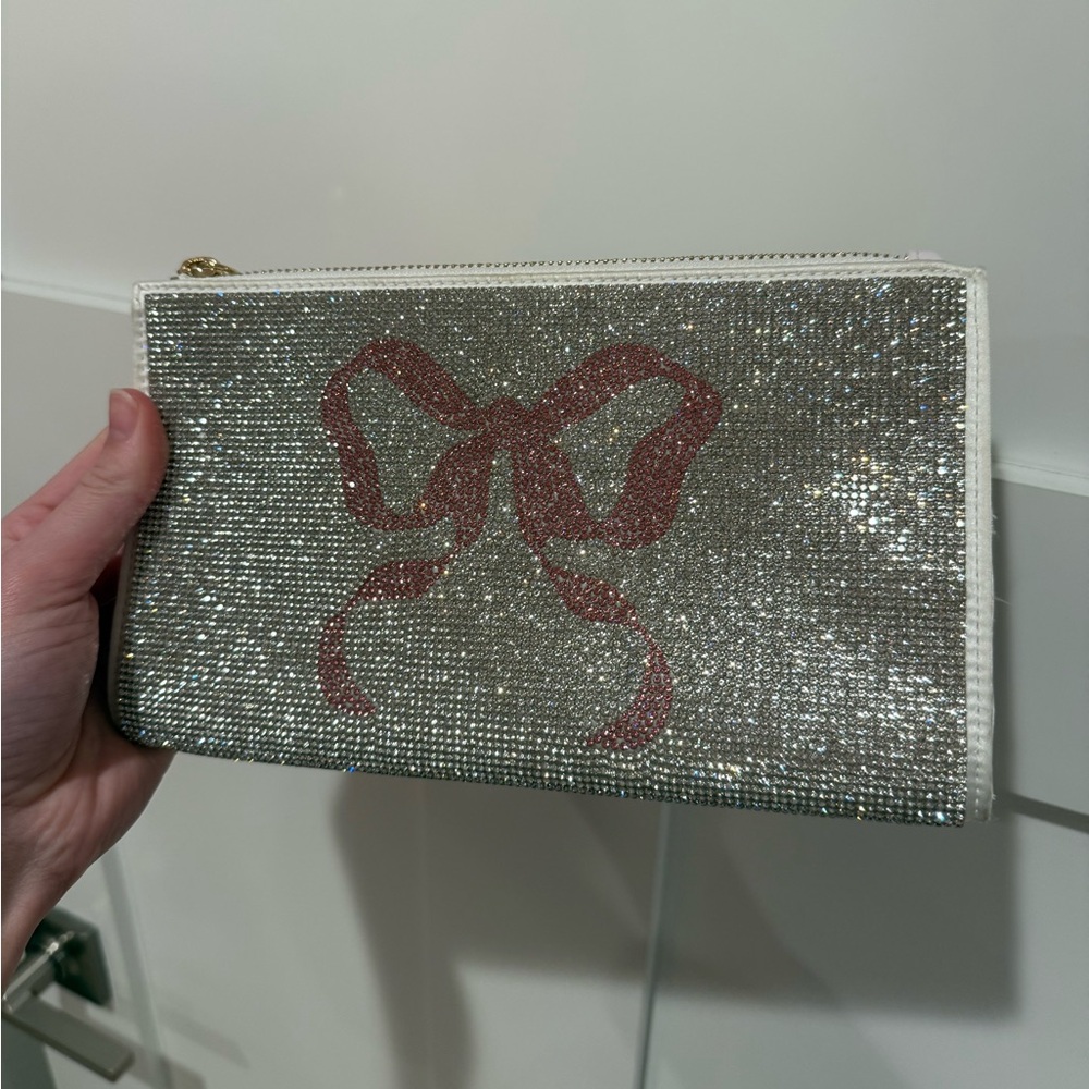 LSF X PINK Rhinestone Bow Wristlet